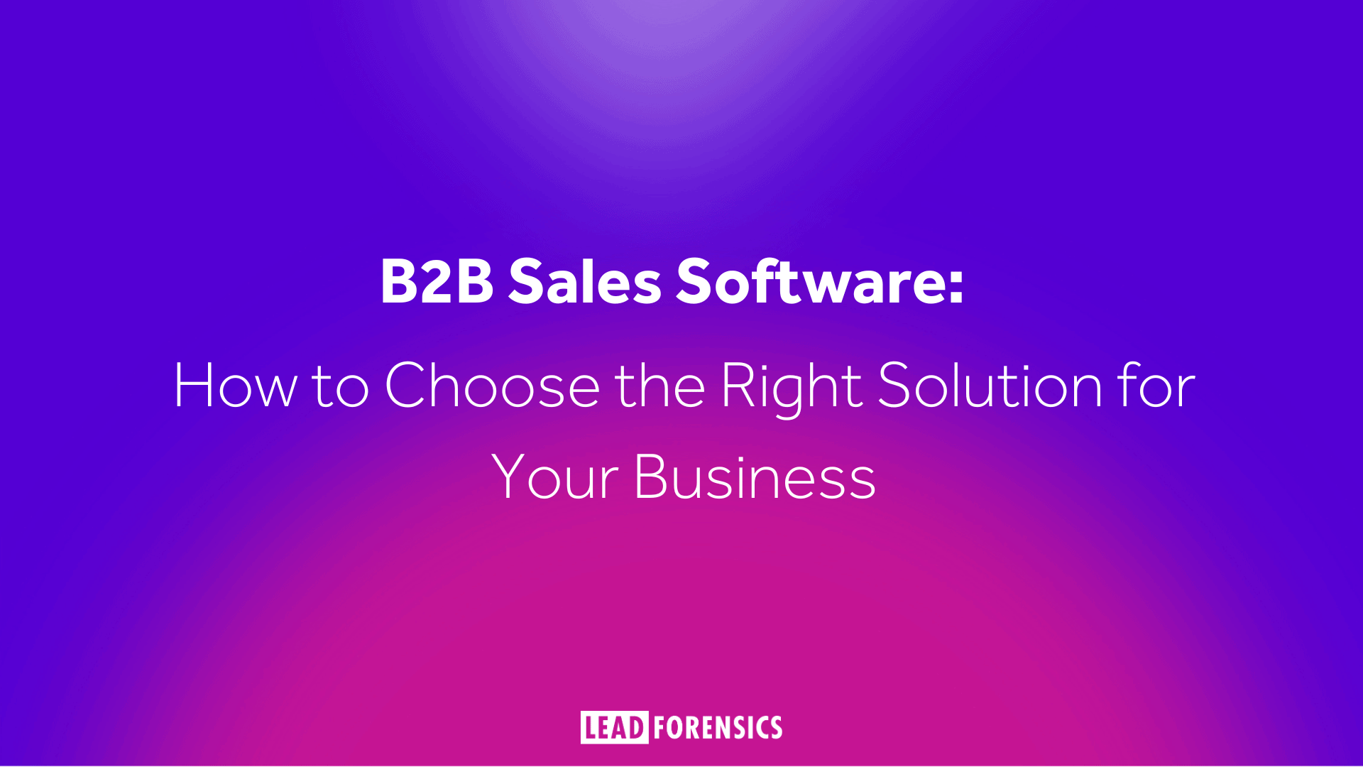 Sales Software